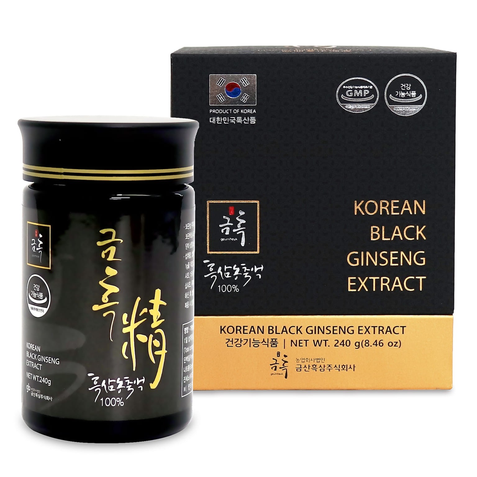 GeumHeuk Korean Black Ginseng Extract 240g. 100% Black Ginseng 240 กรัม