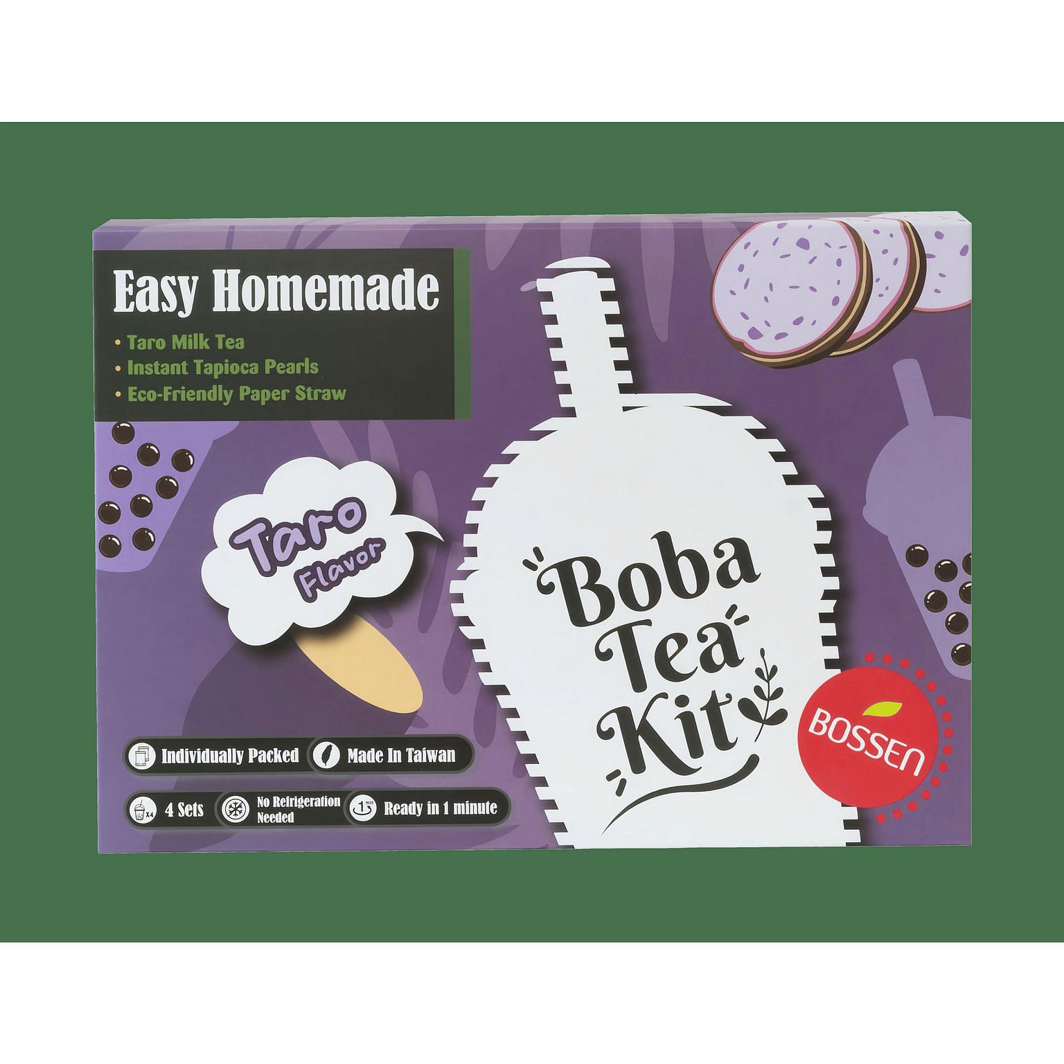 Boba Tea Kit - Taro Milk Tea 4 개입