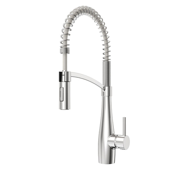 weee_grocery_Single-Handle Pull Down Sprayer Kitchen Faucet with Spring Spout in Chrome 5.31 lb