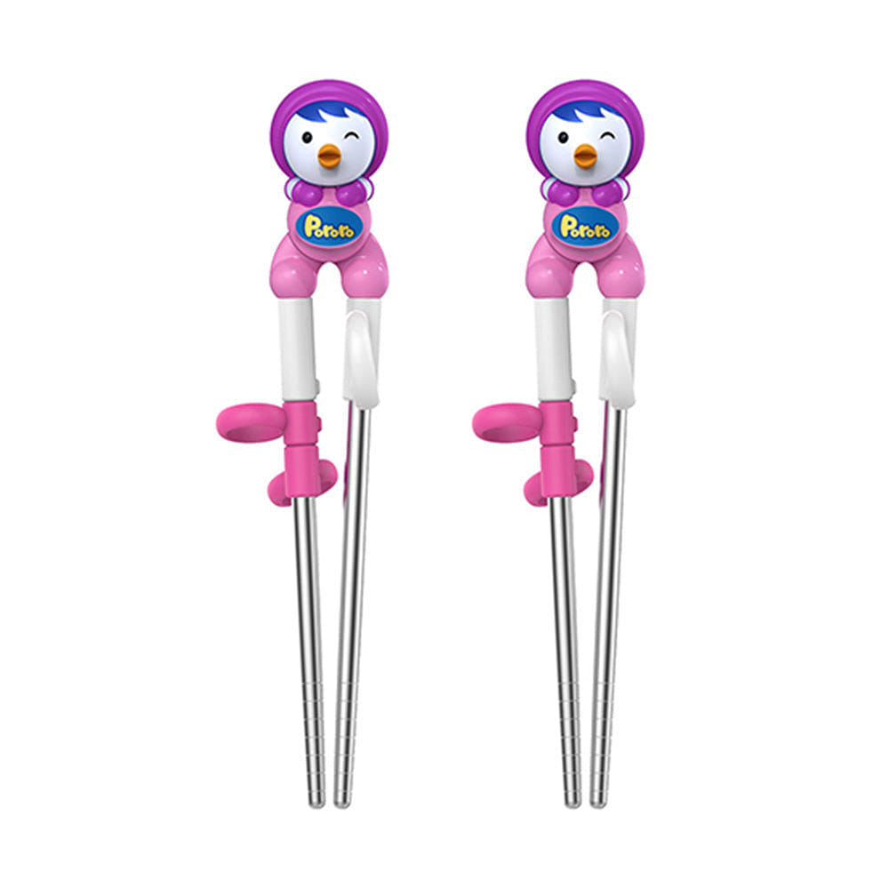 뽀로로 에디슨 입체 스텐 아동교정젓가락 오른손용 58g 2 개