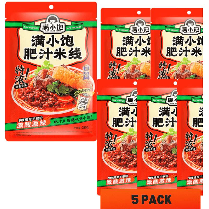 Manxiaobao Hong Kong Fat Sauce Rice Noodles310g*5 310 กรัม