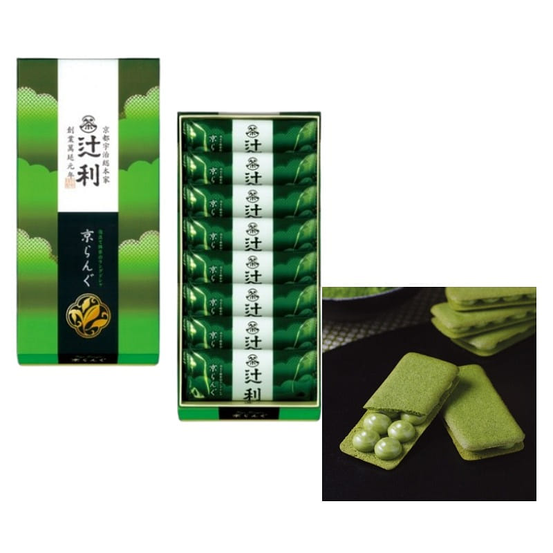 Tsujiri Kyoran Matcha Cream Biscuits 8 pieces 1 케이스