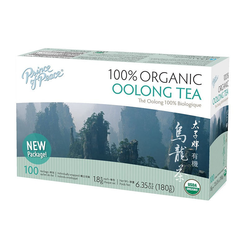 Prince of Peace Organic Oolong Tea, 100 tea bags 1 케이스