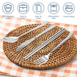 5件套餐具套装 包含筷子,餐刀,餐叉,勺子,收纳盒 1 份