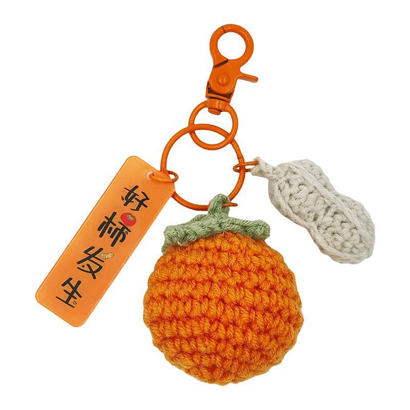 Cute woolen wind Vegetable series car keychain quirky keychain schoolbag 1 개입