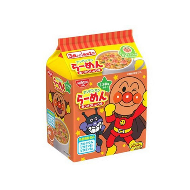 [Japan Direct Mail] Apanman Udon Ramen Light Soy Sauce Flavor for Kids , 3 meals 1 each