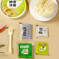 Jingu Classic Pickled Pepper Beef Flavor Pho Barrel Non-fried No-Cook Cantonese Rice Noodles 100g*2 Buckets (Spicy) 200 g