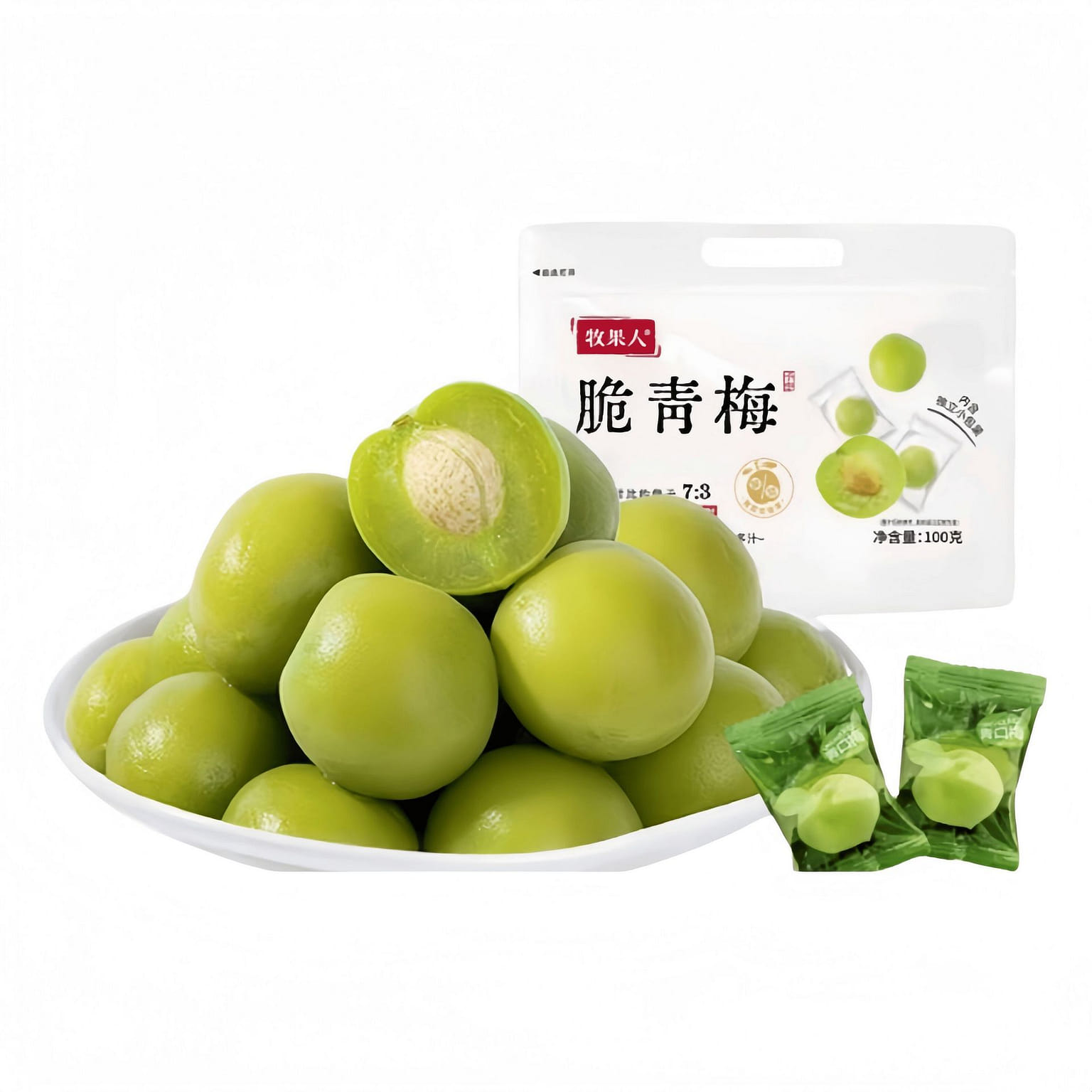 Pastoral Fruit Crisp Green Plums 100g Bag 100 g