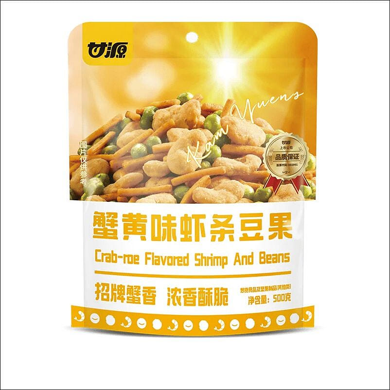 Gan Yuan Crab Yellow Flavored Bean Fruit 500g 500 g