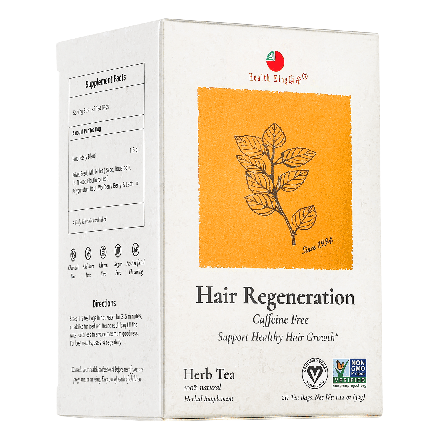 Health King Hair Regeneration Herbs Tea-Support Healthy Hair Growth(CF) 1.12 ออนซ์