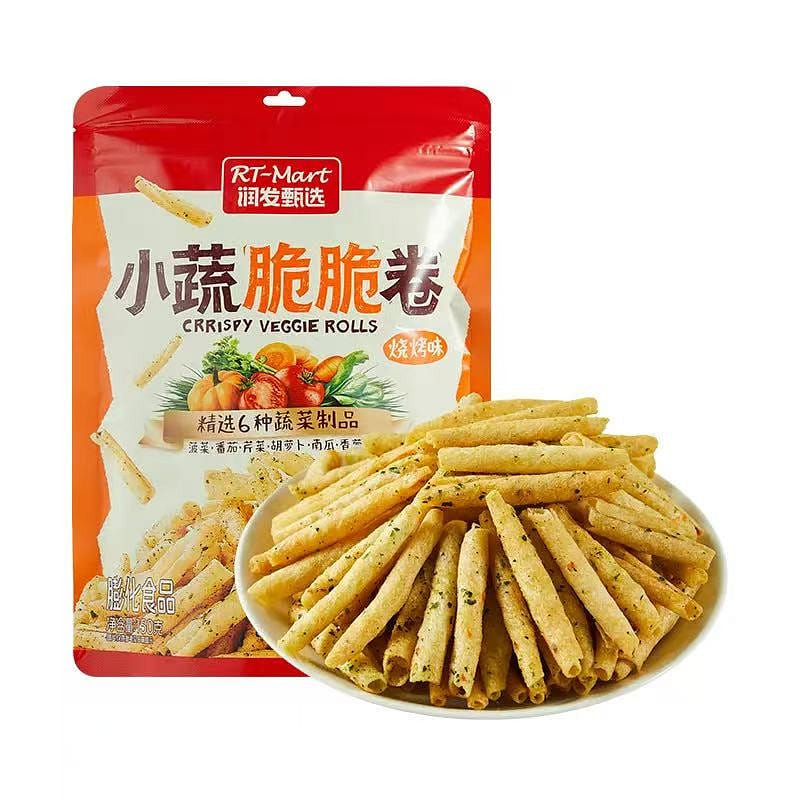 Xiao Shu Crispy Veggie Rolls, BBQ Flavor Snack 150 g