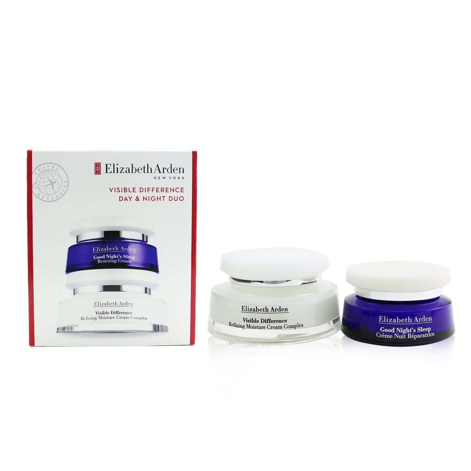 Elizabeth Arden Visible Difference Day &amp; Night Duo: Refining Moisture Cream Complex 100ml/3.4oz+Good Night's Sleep Restoring Cream 50ml/1.7oz  2pcs 2 개