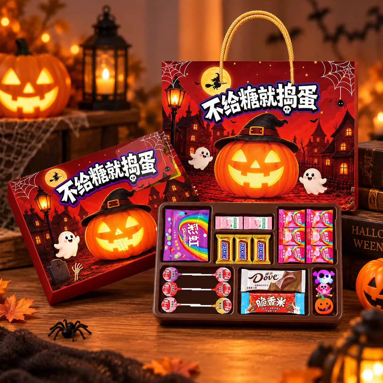Halloween Lollipop Skittles Snickers Candy Toy RED 152 g