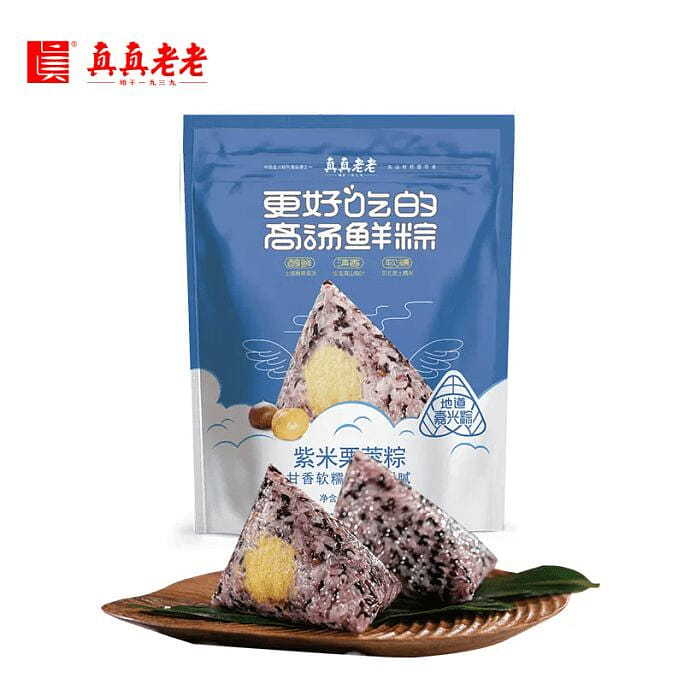 真真老老嘉兴粽子 紫米栗蓉粽200g 1 个