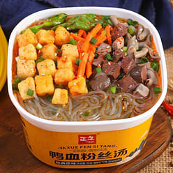 Authentic Nanjing Duck Blood Vermicelli Soup 177g * 1 box of original flavor ready to eat sweet potato vermicelli instant instant instant instant noodles for supper 177 g