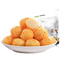 【 Three squirrels _ Naughty fish eggs 120g/ bag 】 Snack fish balls spicy snack 120 g