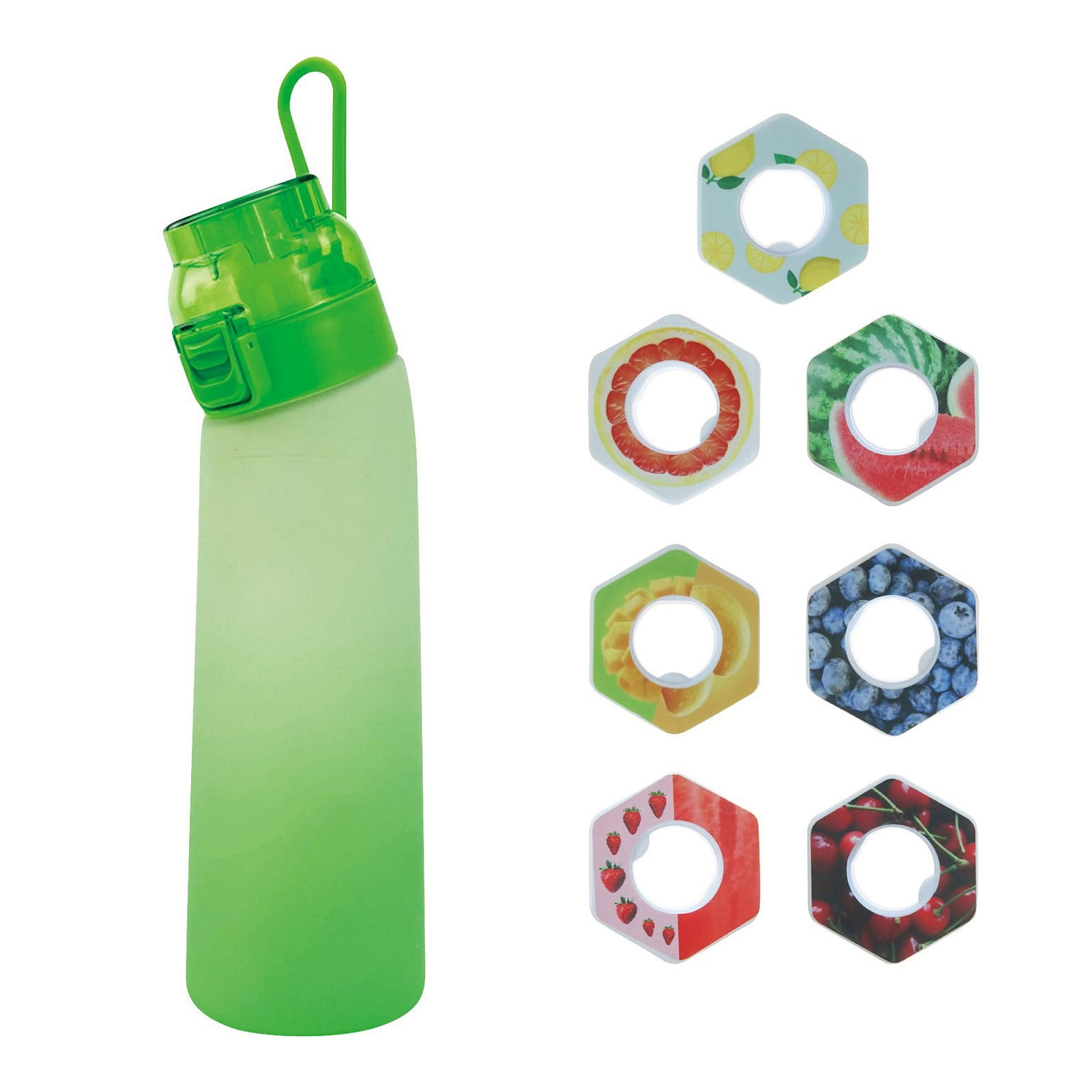 water bottle with flavor pods (22oz) Flavored water bottle Tritan 1 ส่วน