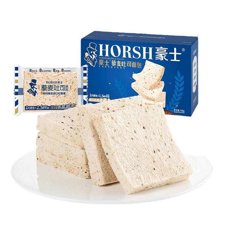 Haoshi Quinoa Toast Whole Wheat Bread Healthy Breakfast 420g/box 420 그램