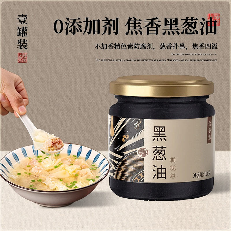 Black & Scallion Shallot Oil Sauce 100g 1 bottle