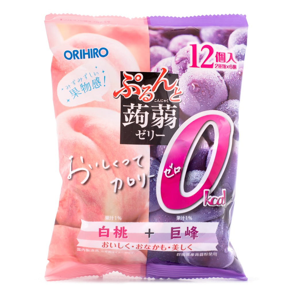 Orihiro Jelly Peach and Kyoho Grape Flavor 12pcs 240 g*12 pack