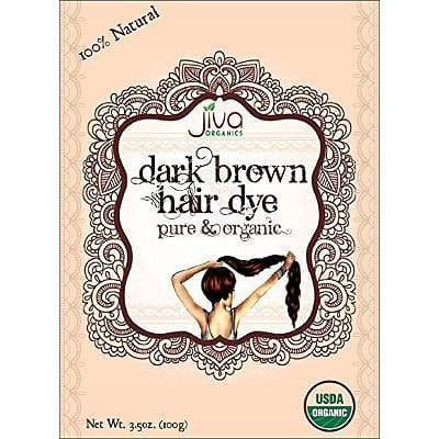Jiva Organics Dark Brown Hair Dye, 3.5 oz box 3.5 ออนซ์