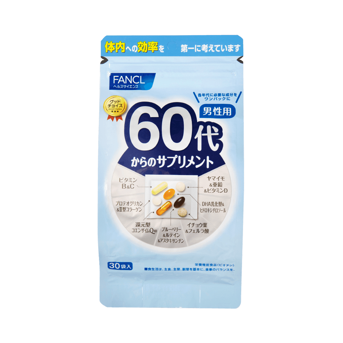 【日本直郵】芳珂 60歲男性用綜合營養素 30日量 1 份