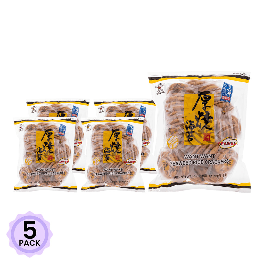 Want Want Seaweed Rice Cracker 450 g*5 pack