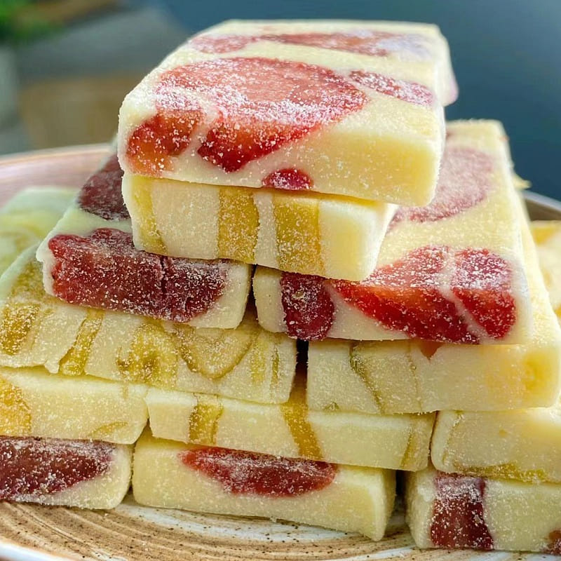 Strawberry sorbet Mango sorbet dried strawberry added cake 210 g