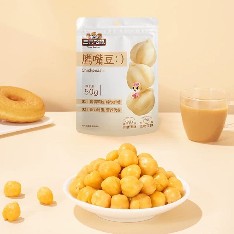 三只松鼠鹰嘴豆粗粮坚果炒货代餐即食零食50g*5 250 克