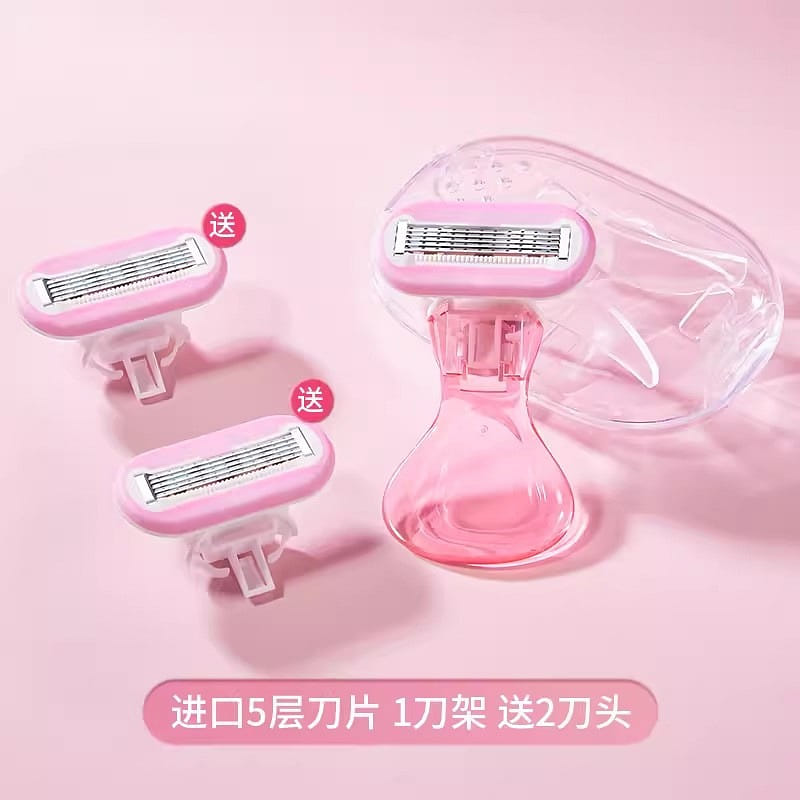 Aloe Vera Hair Removal Knife Shaving Razor for Girls 1 Razor Holder Get 2 Knife 1 개