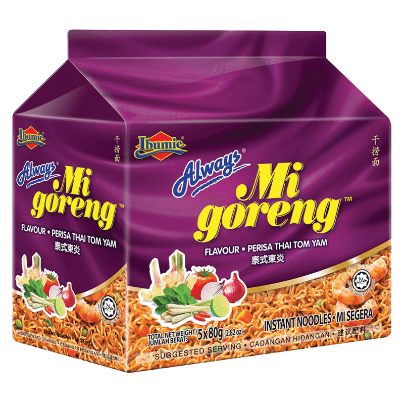 [Ibumie] Mi Goreng Thai Tom Yam - Pack of 5 2.82 oz