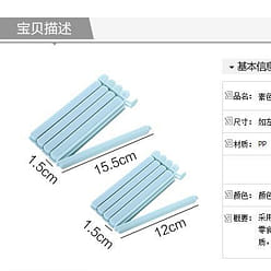 5 Count/Pack-Green-Extra Long Large Plastic Food Sealing Clips 1 each