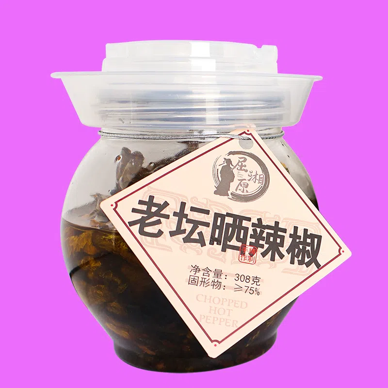 屈湘原老坛晒辣椒 湖南特产下饭菜*1罐 308 克