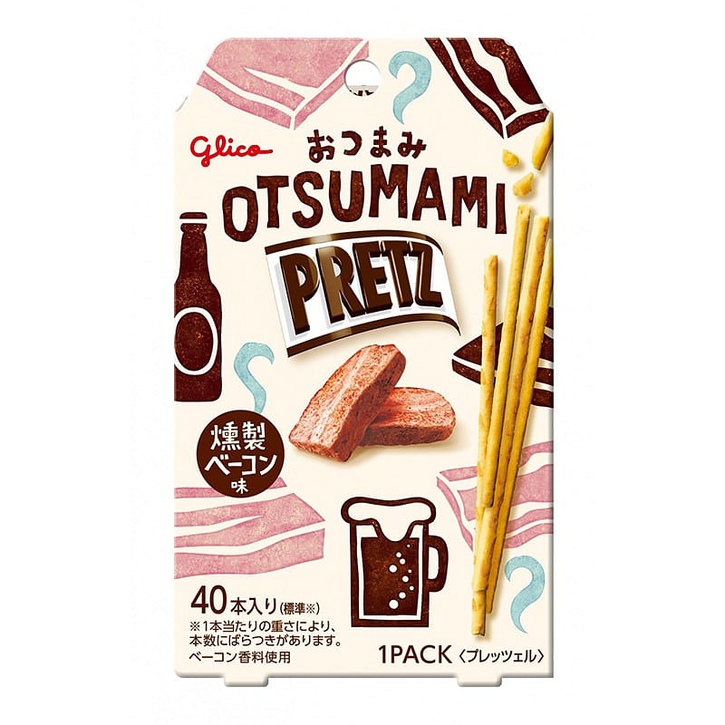 Glico Pretz Smoked Bacon Flavor Crispy Sticks 24g 1 each