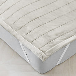 mumooroom 포근포근 극세사 매트리스 고무줄 패드 - Grey (US Queen) 1 개