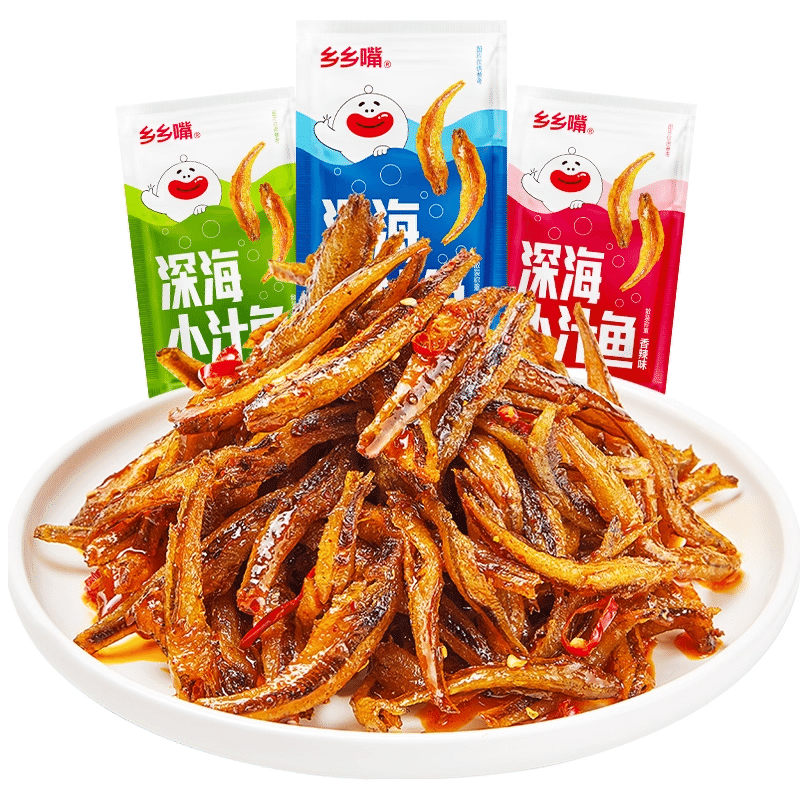 Small Dried Fish Snacks - Assorted Flavors 280 g