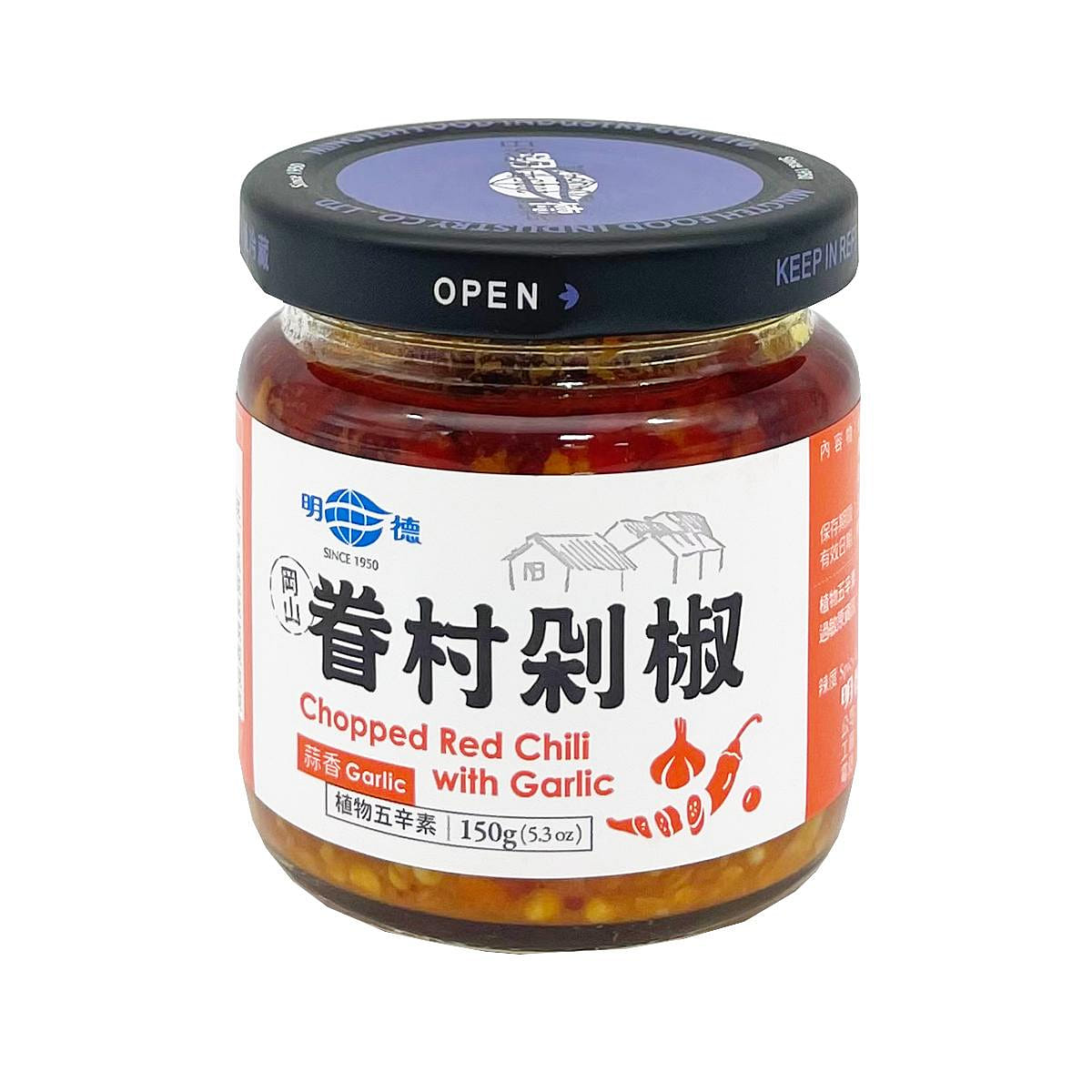 MINGTEH Chopped Red Chili with Garlic 150 グラム