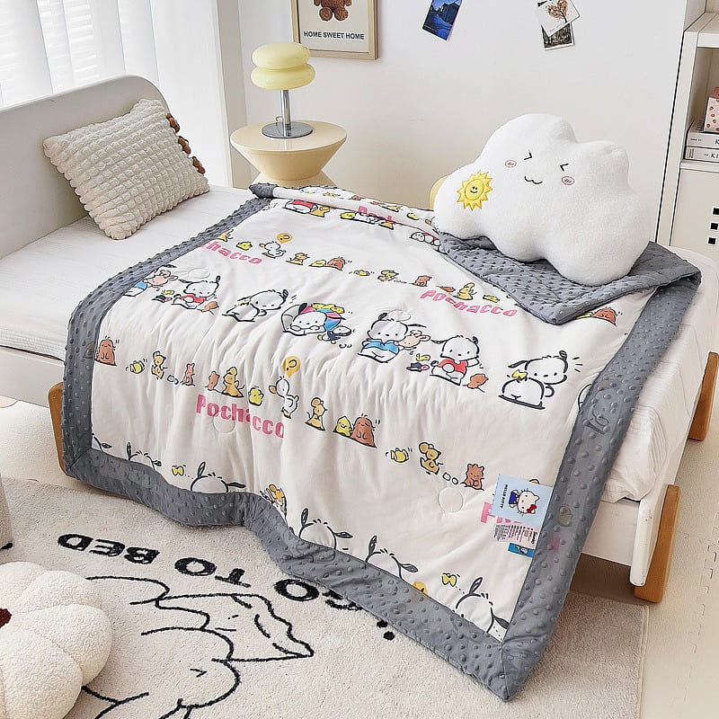 Sanrio Cartoon Summer Air Conditioning Quilt-Pochacoo 150*200cm 1 Pice 1 ส่วน