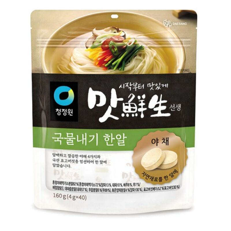 [한국 직배송] 맛선생 야채 국물내기 한알 4g * 40알, 1개 160 그램