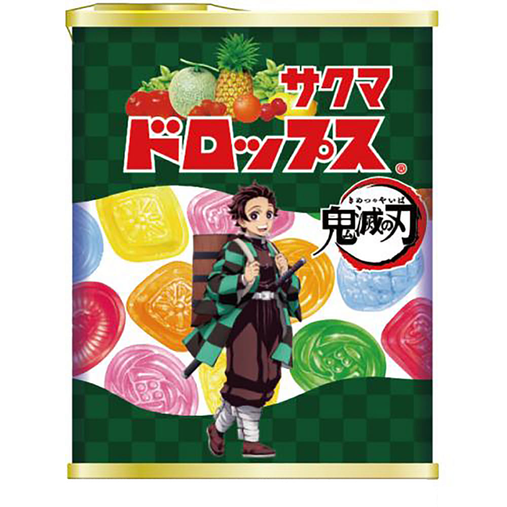 Sakuma Fruit Candies Tin 8 Flavors, Demon Slayer 3 71 g