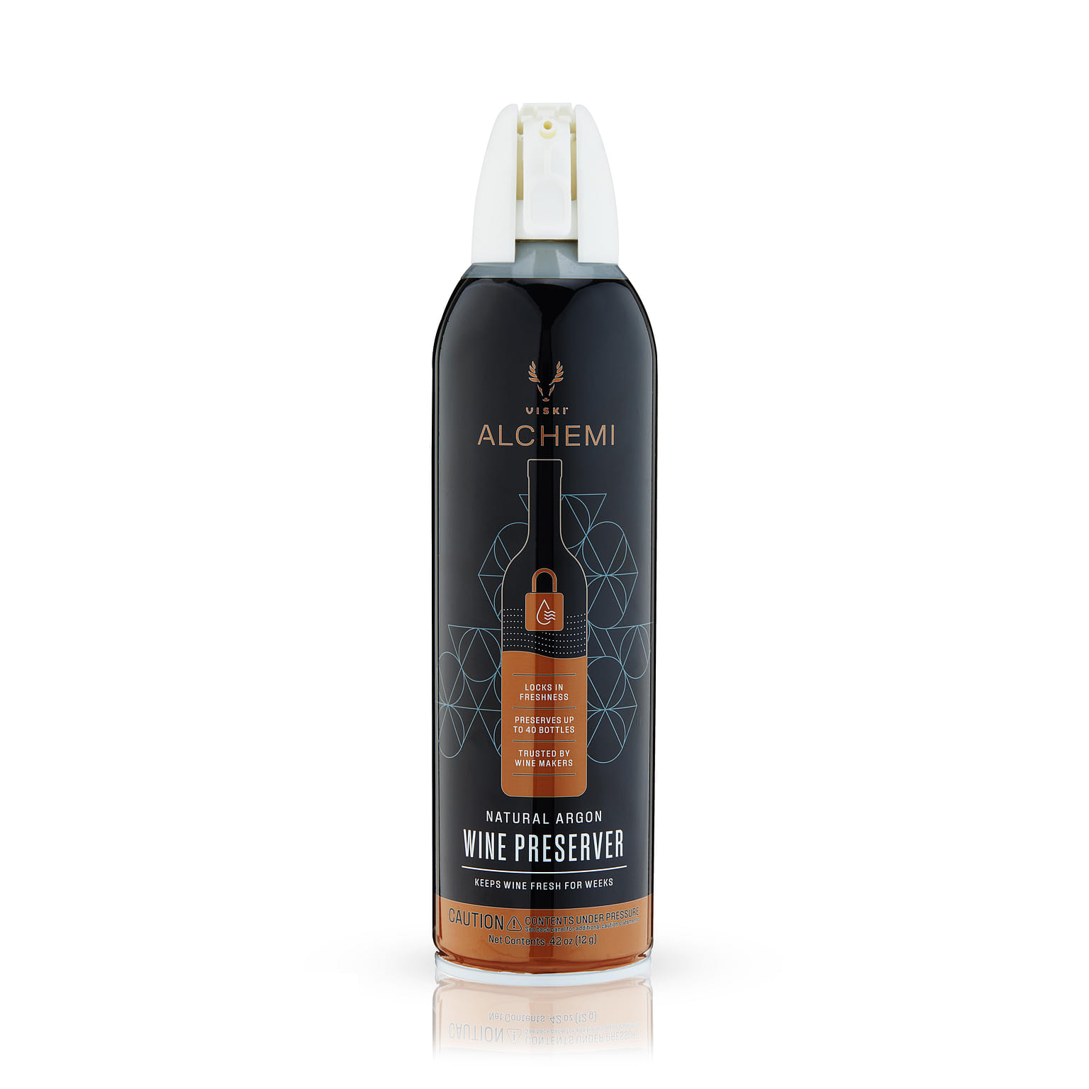 Alchemi by Viski Argon Wine Preserver for Red and White Wine - Enough Argon Gas to Keep 40 Bottles Fresh - Set of 1 1 개