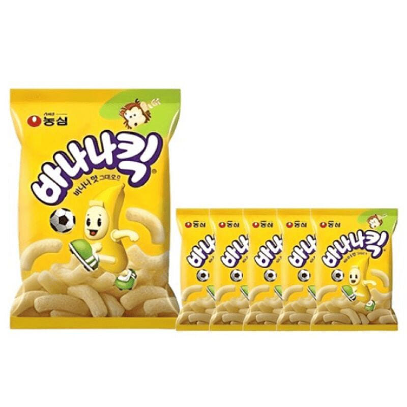 [Korea Direct] Nongshim Banana Kick 75g, 6 pieces 450 กรัม