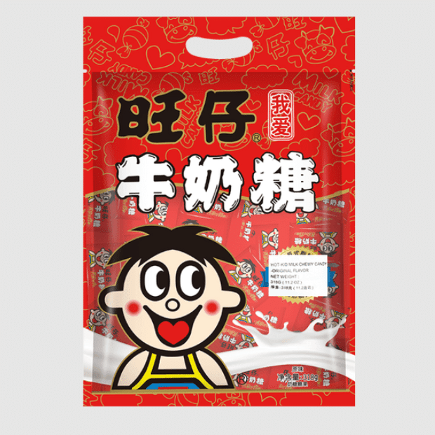 Hot-Kid Milk Chewy Candy Original Flavor 318g 1 ส่วน