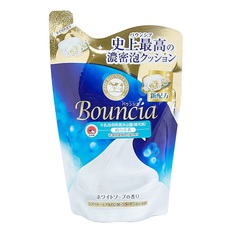 COW Bouncia 牛乳石碱沐浴乳 牛奶花香 400ml 替换袋装 400 毫升