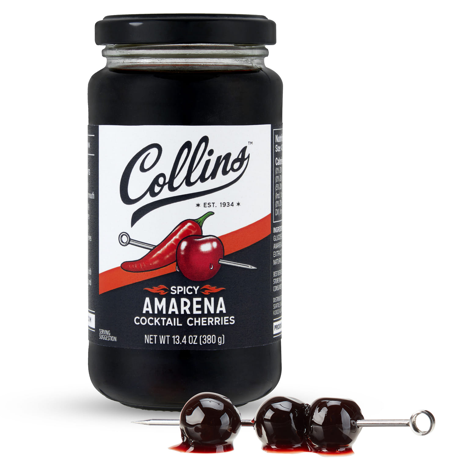 13.4 oz. Spicy Amarena Cherries by Collins 1 個