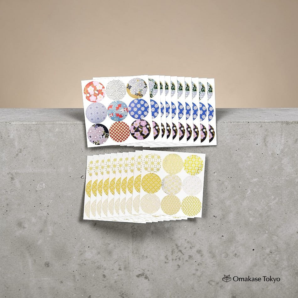 EdisonBrain Japanese Pattern Foil Stickers-180 Pcs 136 g