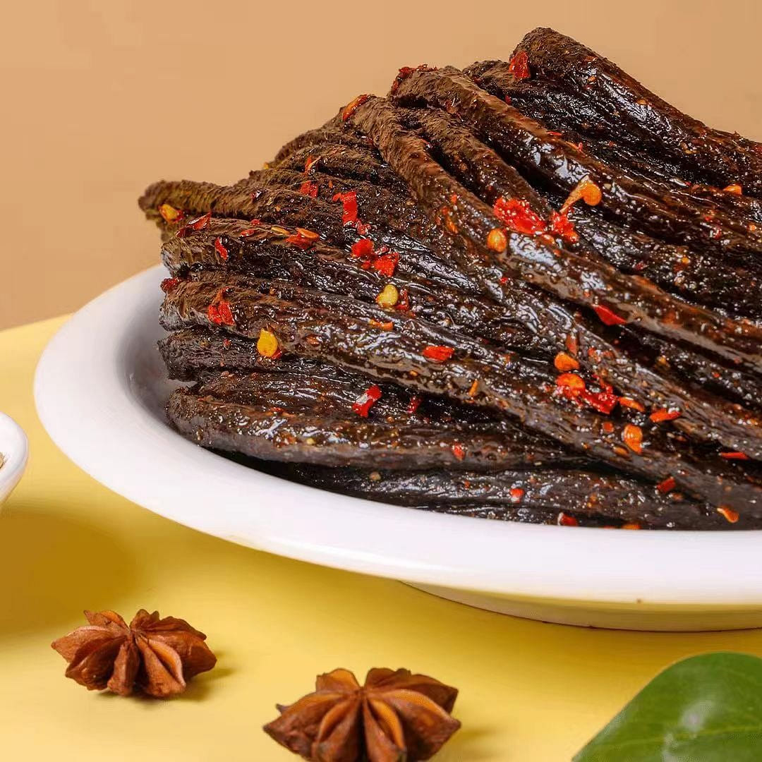 Spicy bean strip super long snack spicy gluten snack snack snack food 150 กรัม