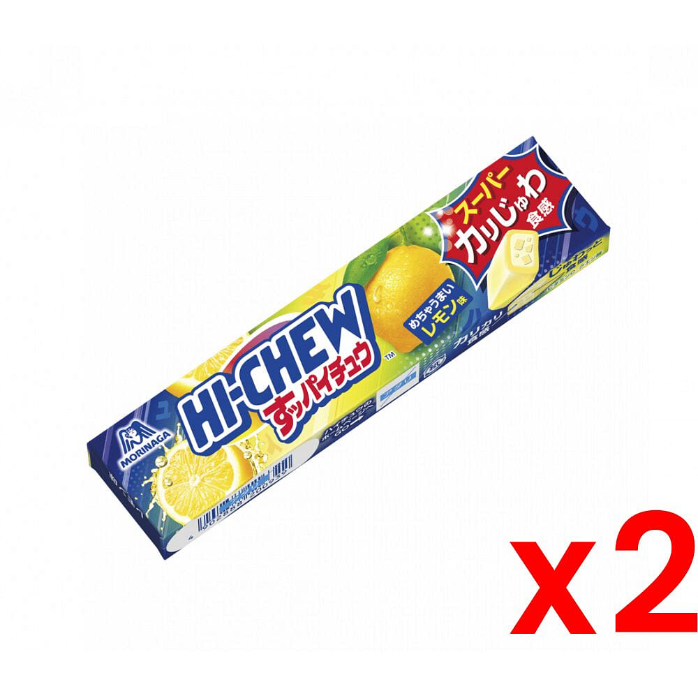 MORINAGA HI-CHEW Supaichu Lemon Gummy Candy Barsx2 12 count