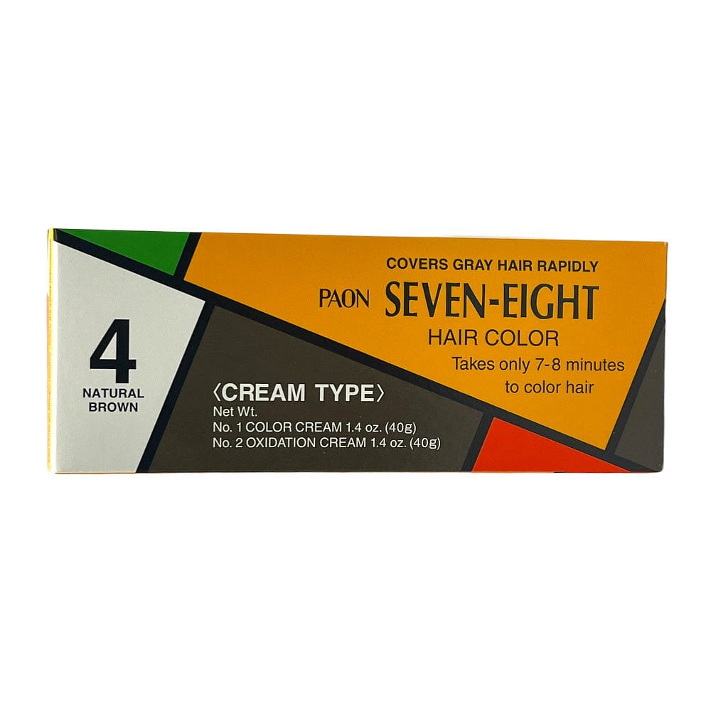 Japan Paon Rapid Hair Color #4 Natural Brown 40g+40g Hair Dye Covers Grey Hair 1 케이스