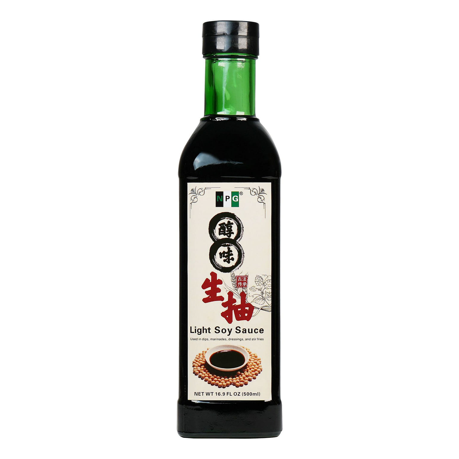 NPG Premium Light Soy Sauce 16.9 FL Oz 500 มิลลิลิตร